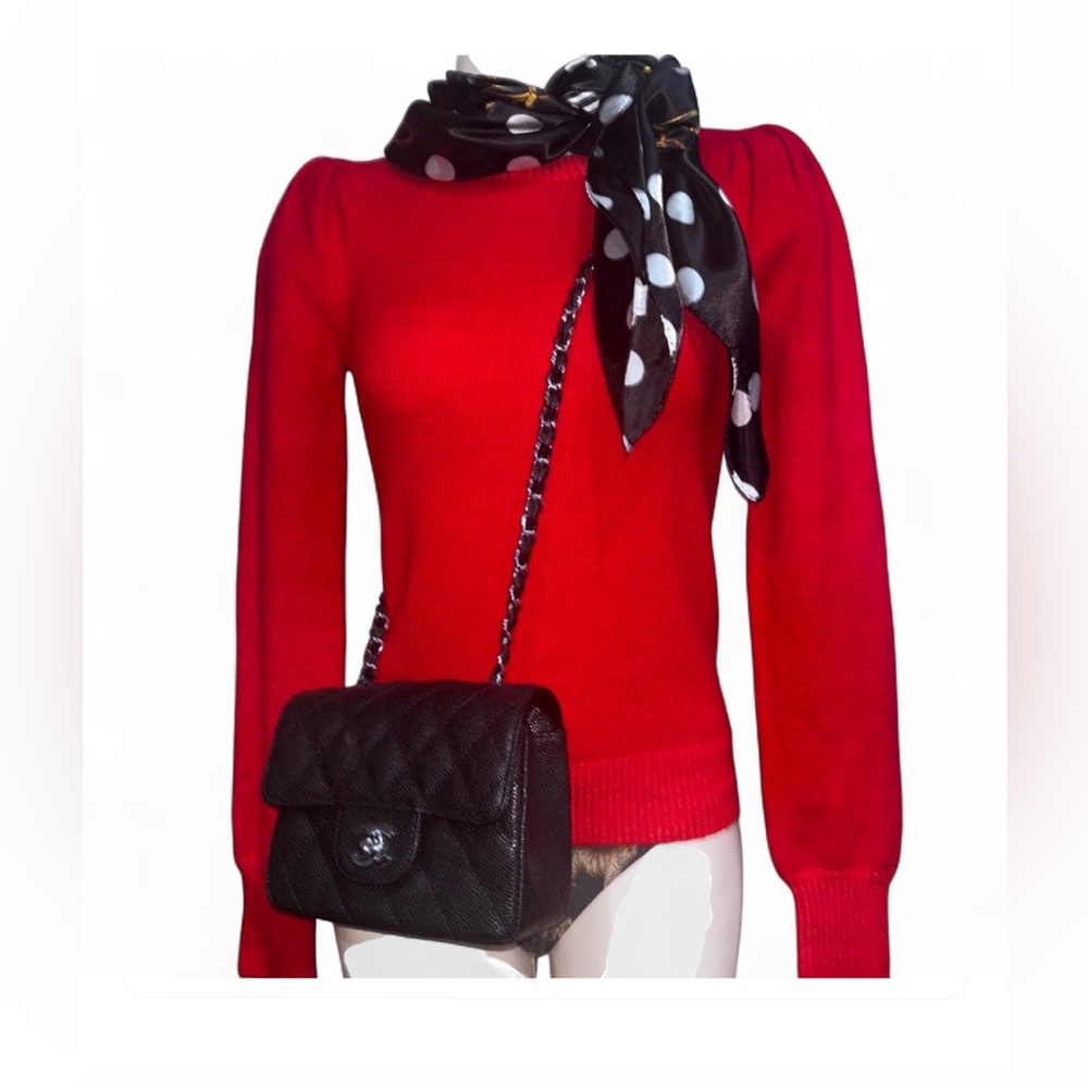 L'Academie Red  Knit Sweater.